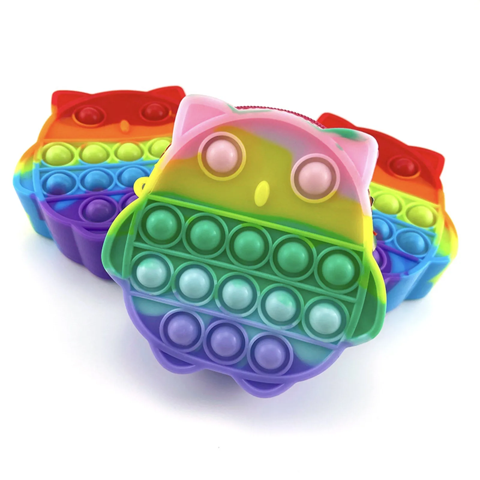 

Push Fidget Toy Coin Purse ,bubble Fidget Toy Stress Relief Toys For Adult Kids Halloween Christmas Gifts Relieves Stress Toys