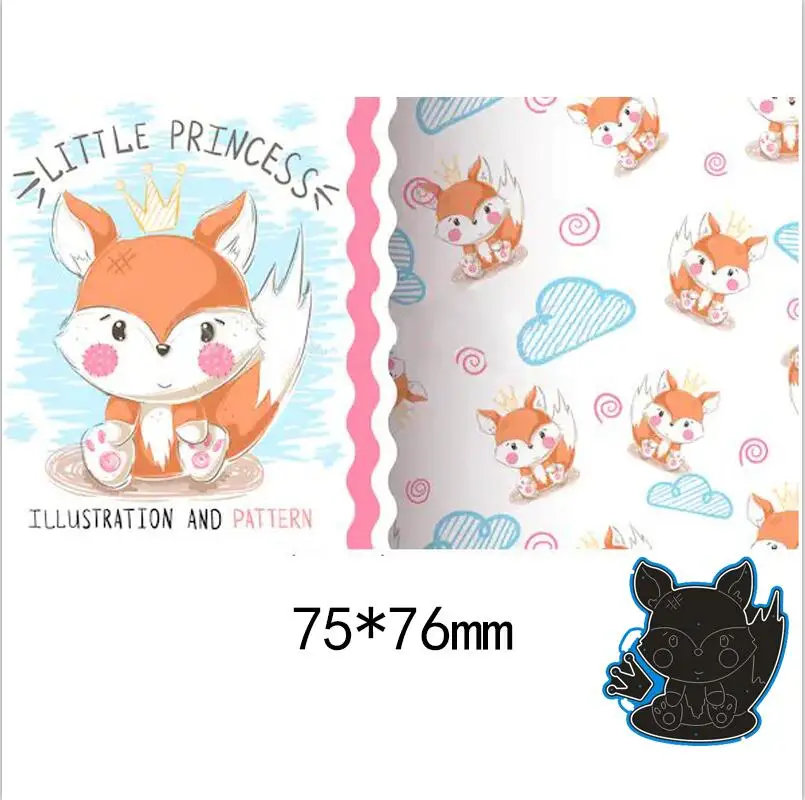 Новый набор вырубных штампов &quotмилый с изображением лисички для карт DIY трафарет