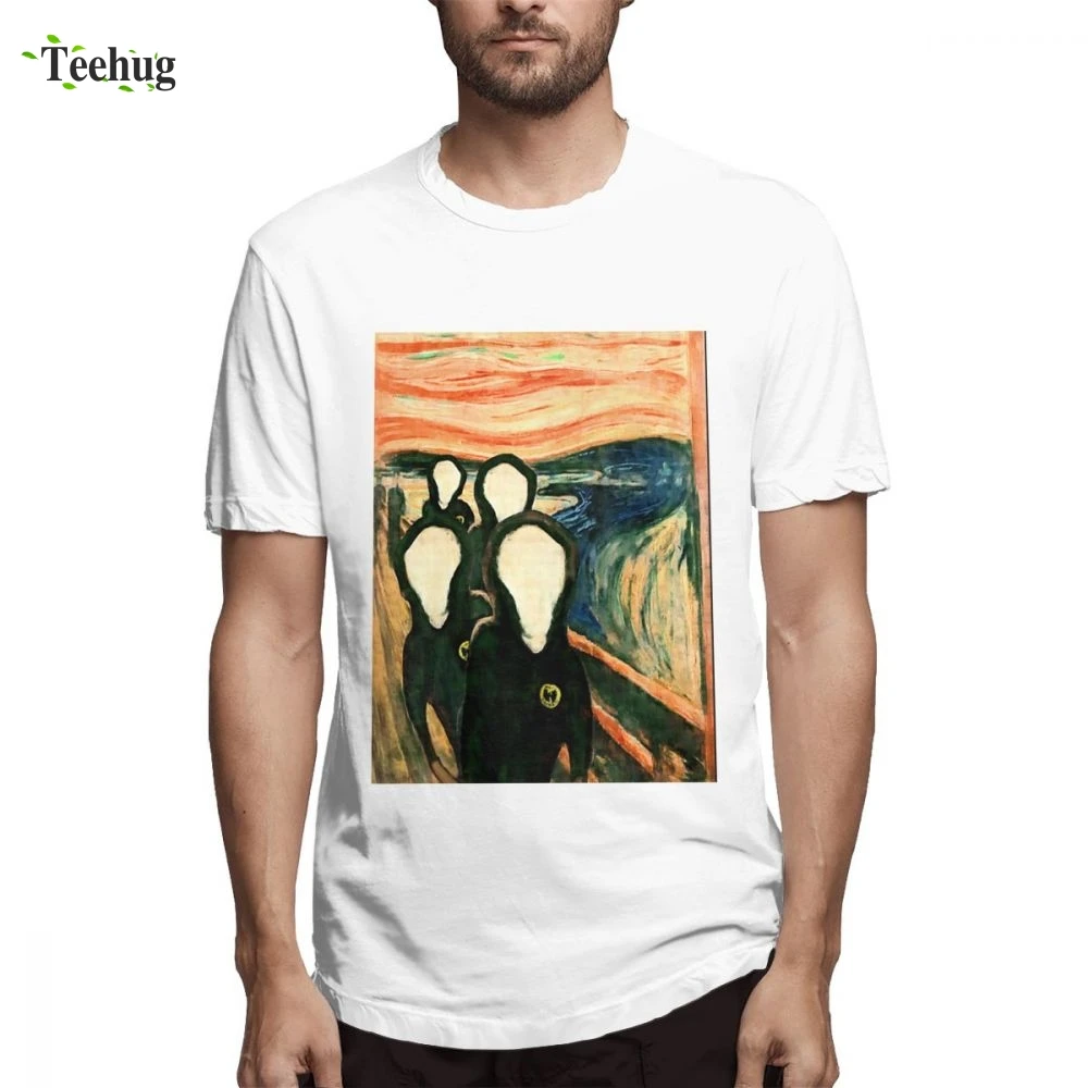 

Ретро Wu Scream без уход за кожей лица футболка для мужчин Новое поступление уникальный дизайн для мужчин; Одежда для детей с круглым вырезом