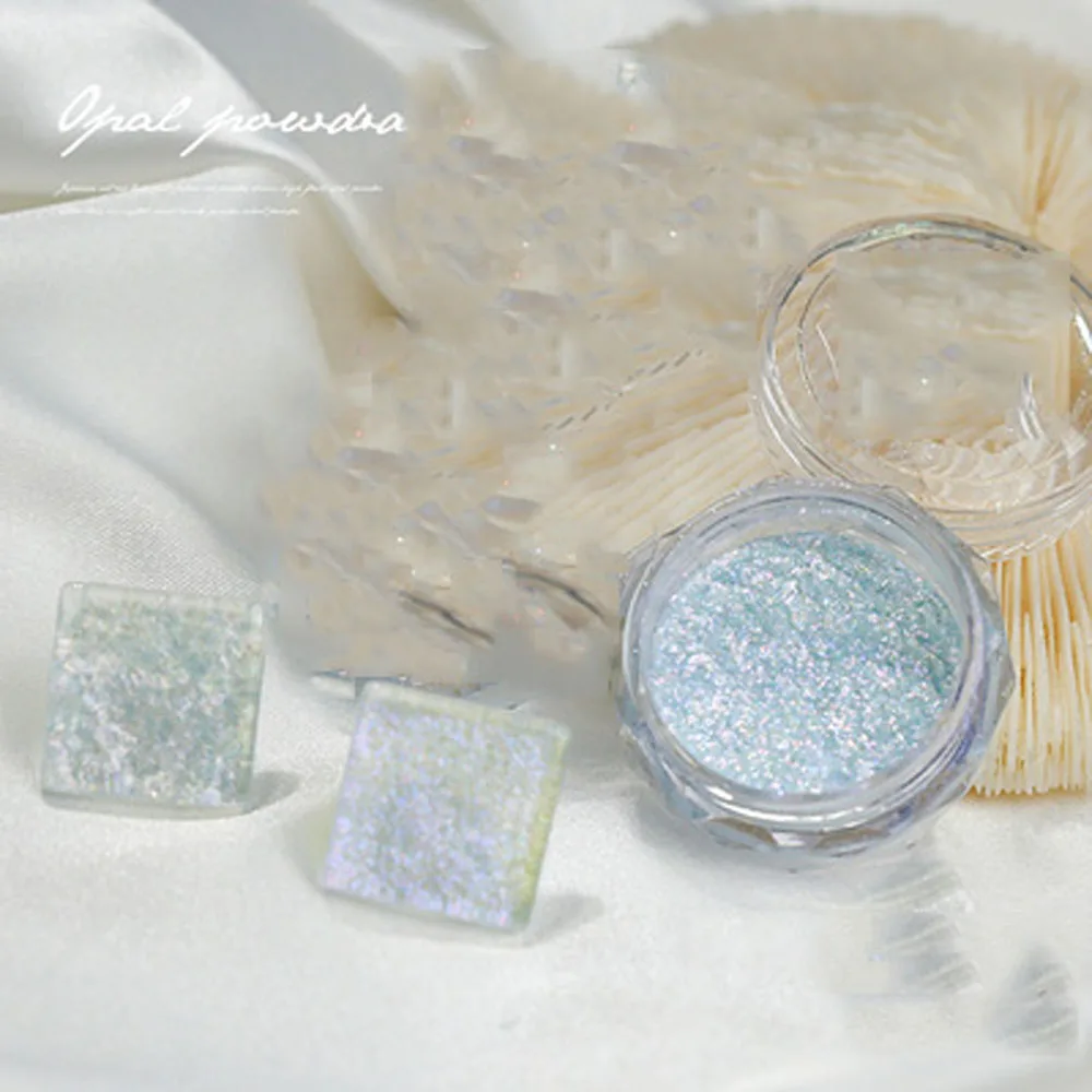 0 3 г/бутылка для ногтей порошок из опала парча Снежный Бархат ультратонкие