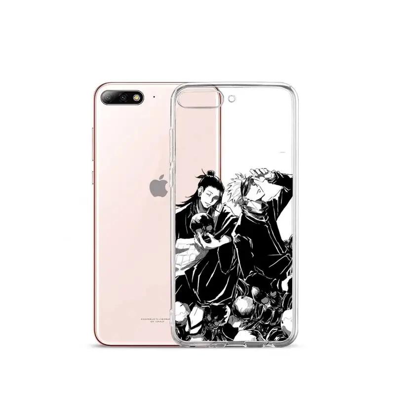 

Japanese Anime Jujutsu Kaisen Phone Case Transparent Clear for iPhone 11 12 mini pro XS MAX 7 8 6 6S Plus X 5S SE 2020 XR