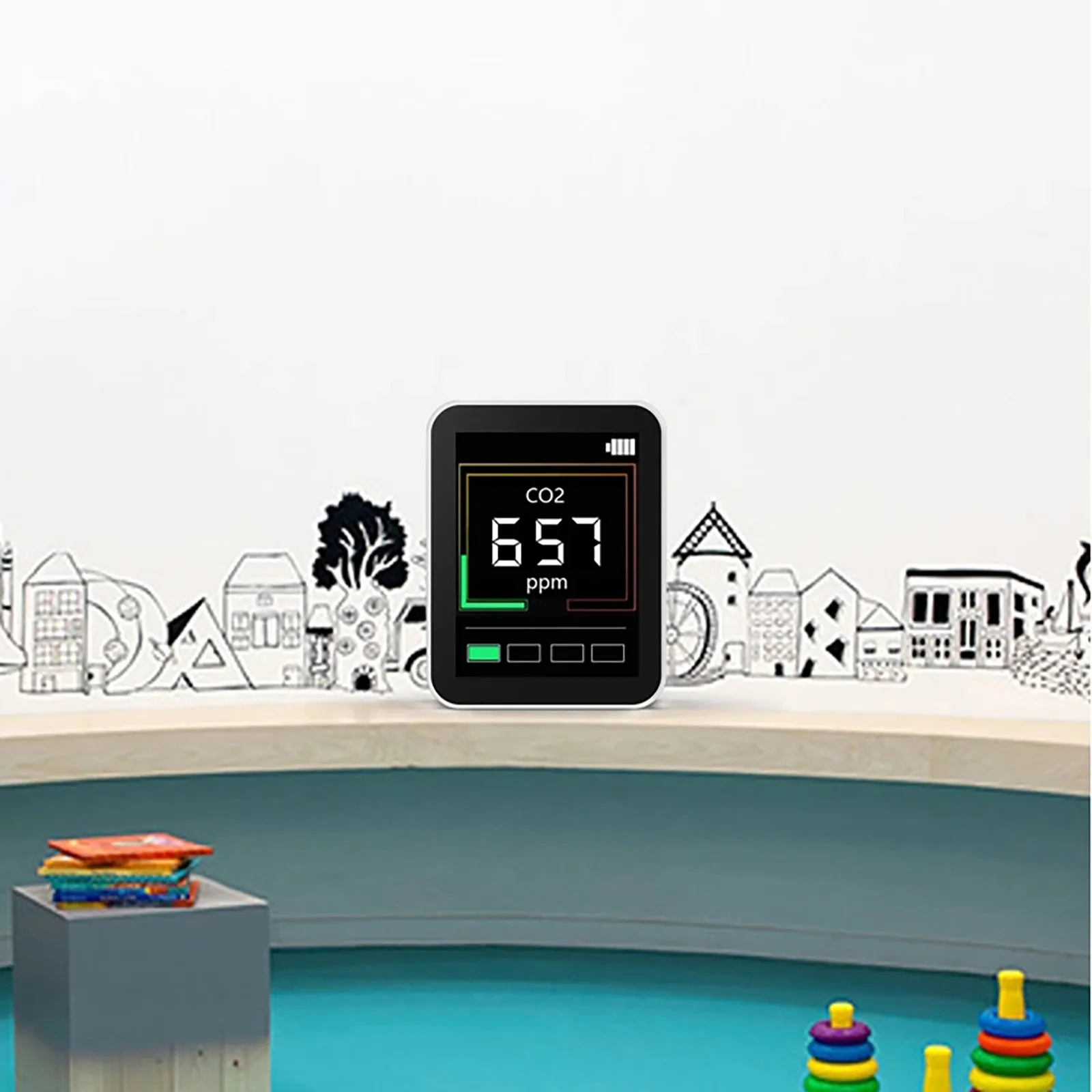 

Carbon Dioxide Detector Gas Concentration Content Color Screen Intelligence Leak Detectors Combustion Gas Analyzer for Home