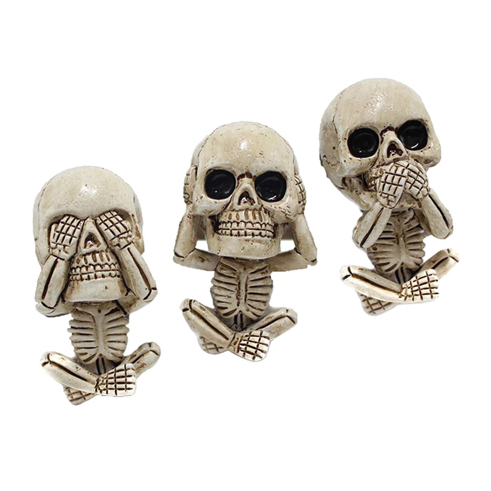

3 штук, искусственный бриллиант из смолы черепа статуя держатель на вентиляционное отверстие автомобиля Скелет статуя освежитель воздуха