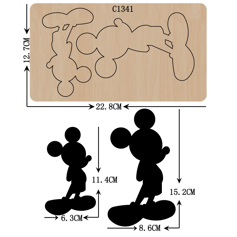

New Cartoon Wooden die Scrapbooking C-1341 Cutting Dies Multiple sizes