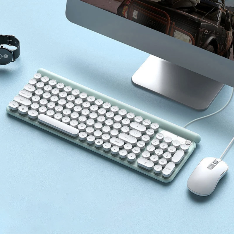 Проводная клавиатура L3 довольно красивая цветная с удобным мультимедийным