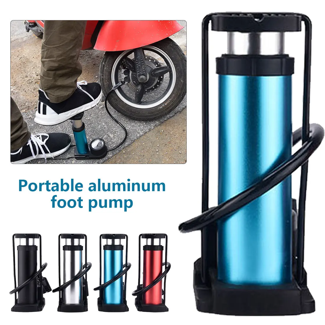 

Портативный алюминиевый велосипедный насос с давлением 160psi