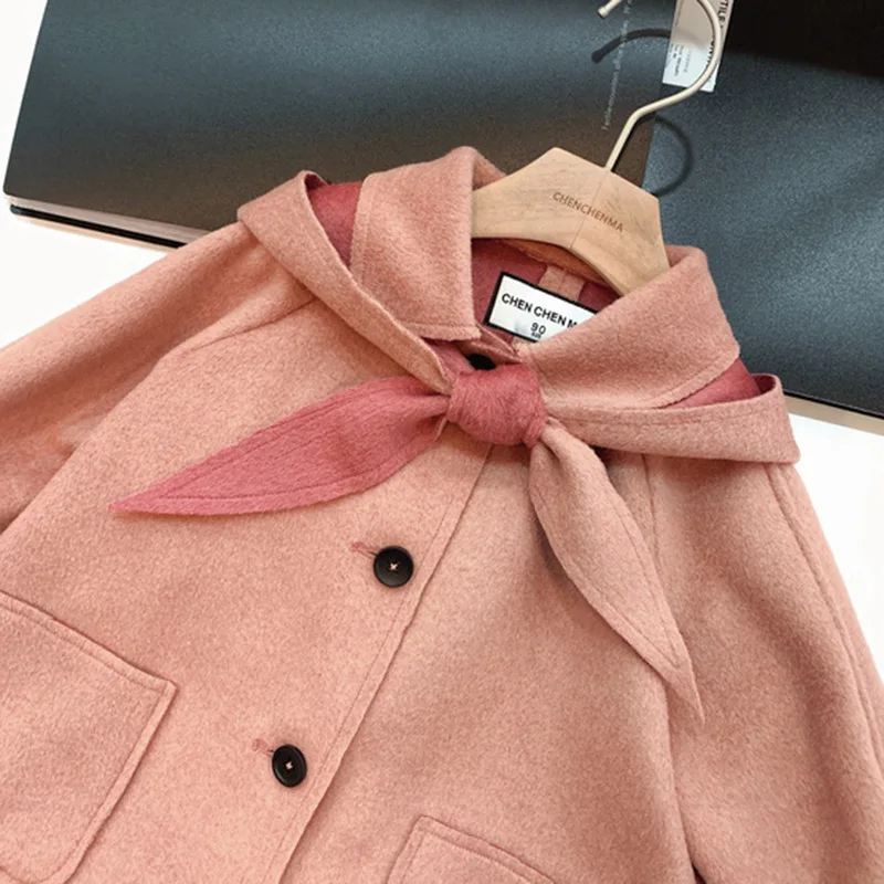 Baby Girl Wool Coats 2019 Winter New Toddler Girls Cute Hooded Jackets Kids Jacket Outwear Casual Coat 2-4Y |