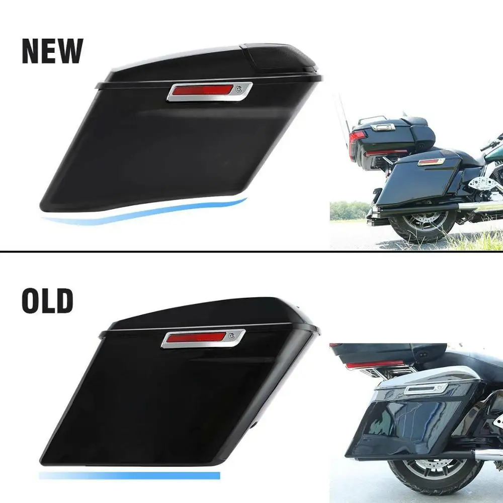 Мотоциклетные 4 &quotяркие черные удлиненные сиденья для Harley Touring Road King Street