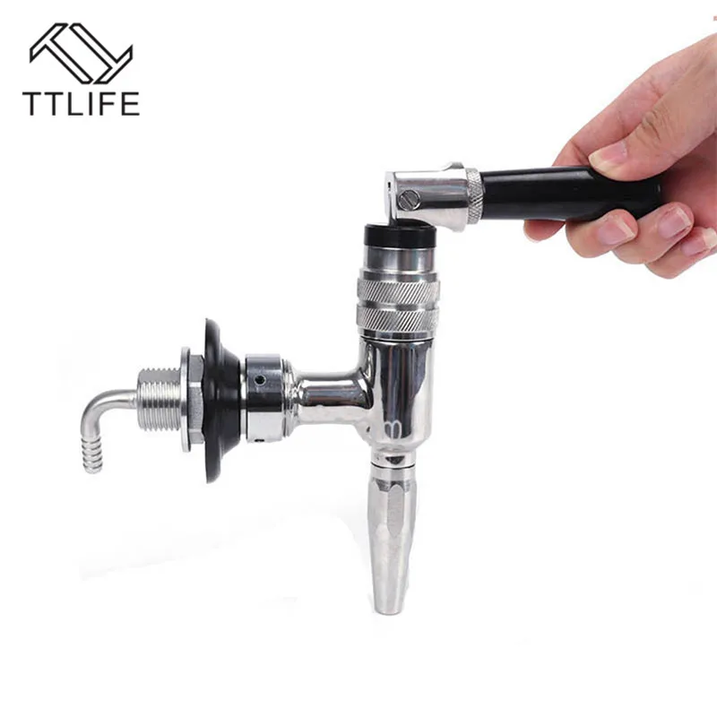 

1 Netrogen кофе кран из нержавеющей стали Разливное пиво Дозирующий азотный нитро кран, Stout пивной кран, кофе кран с черной ручкой