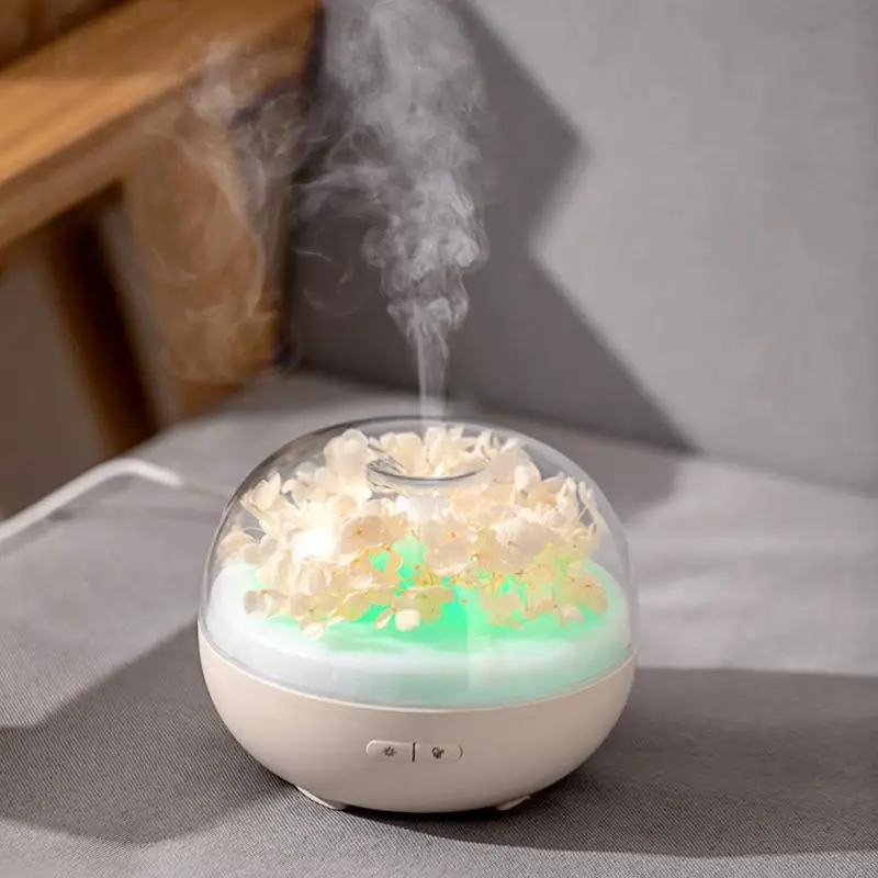 

Air Humidifier Fresh Flowers Night Light Essential Aroma Oil Diffuser Water Replenishing Instrument Decorative Lights Home Tool