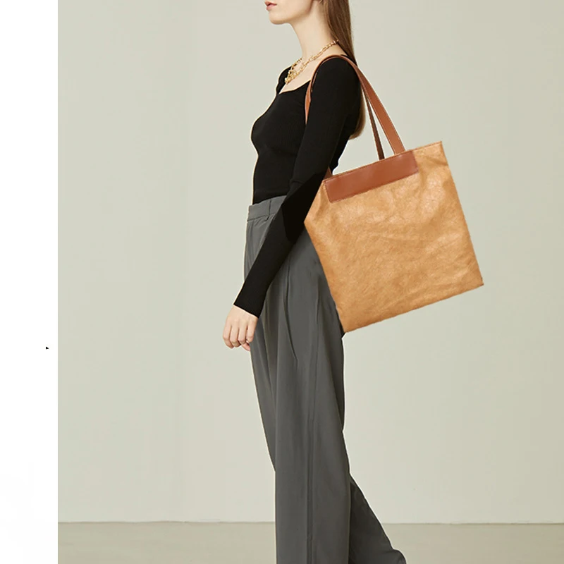 Сумка-тоут для женщин вместительные модные бумажные кошельки и сумочки на одно