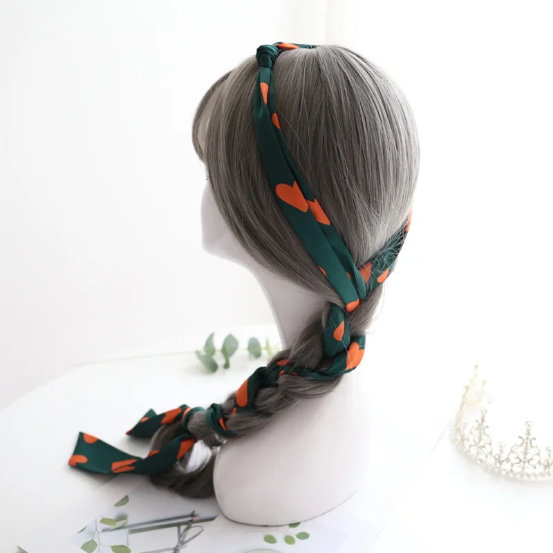 Новинка весенний узкий Двусторонний Шелковый шарф с принтом для девочек мешков