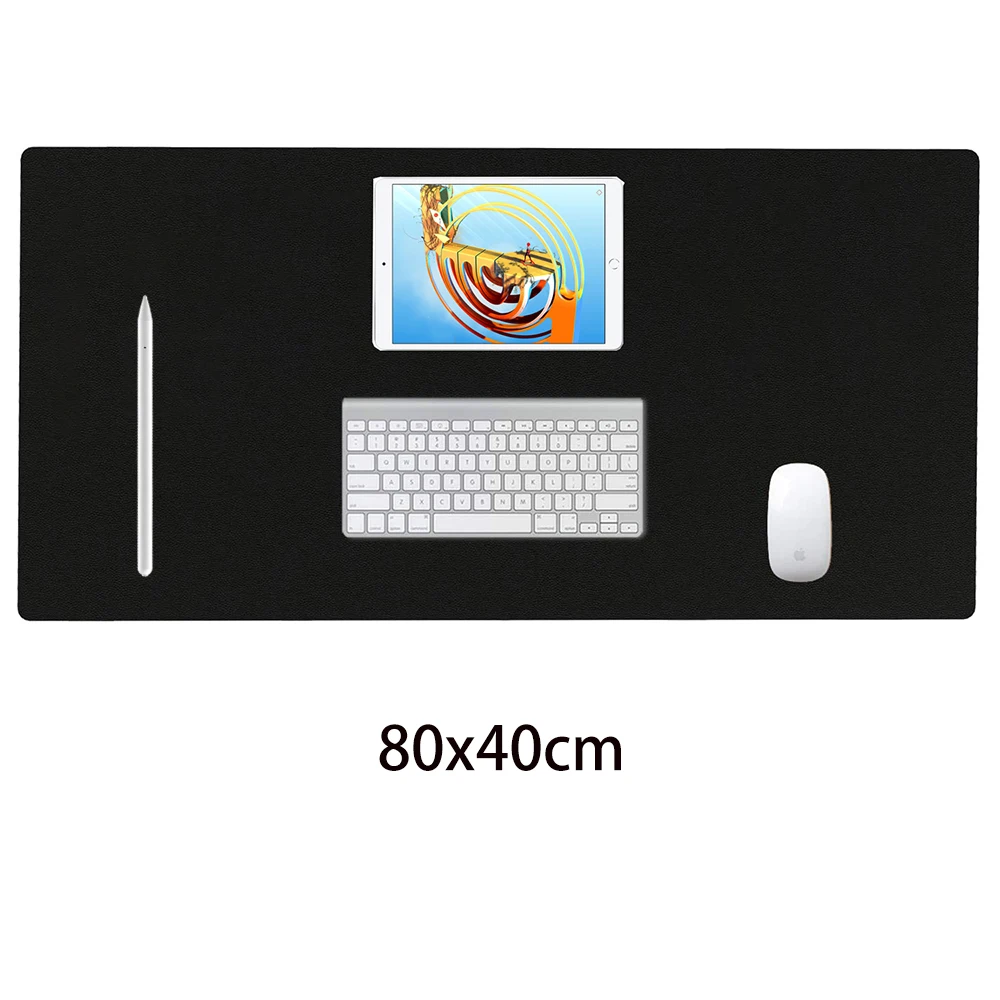 

Double-side PU Leather Large Mouse Pad and Writing Surface Suede Desk Mat Waterproof Computer Mousepad Keyboard Table Cover80x40