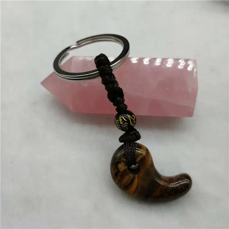Прямая доставка брелок натуральный желтый тигровый глаз хрустальные аксессуары