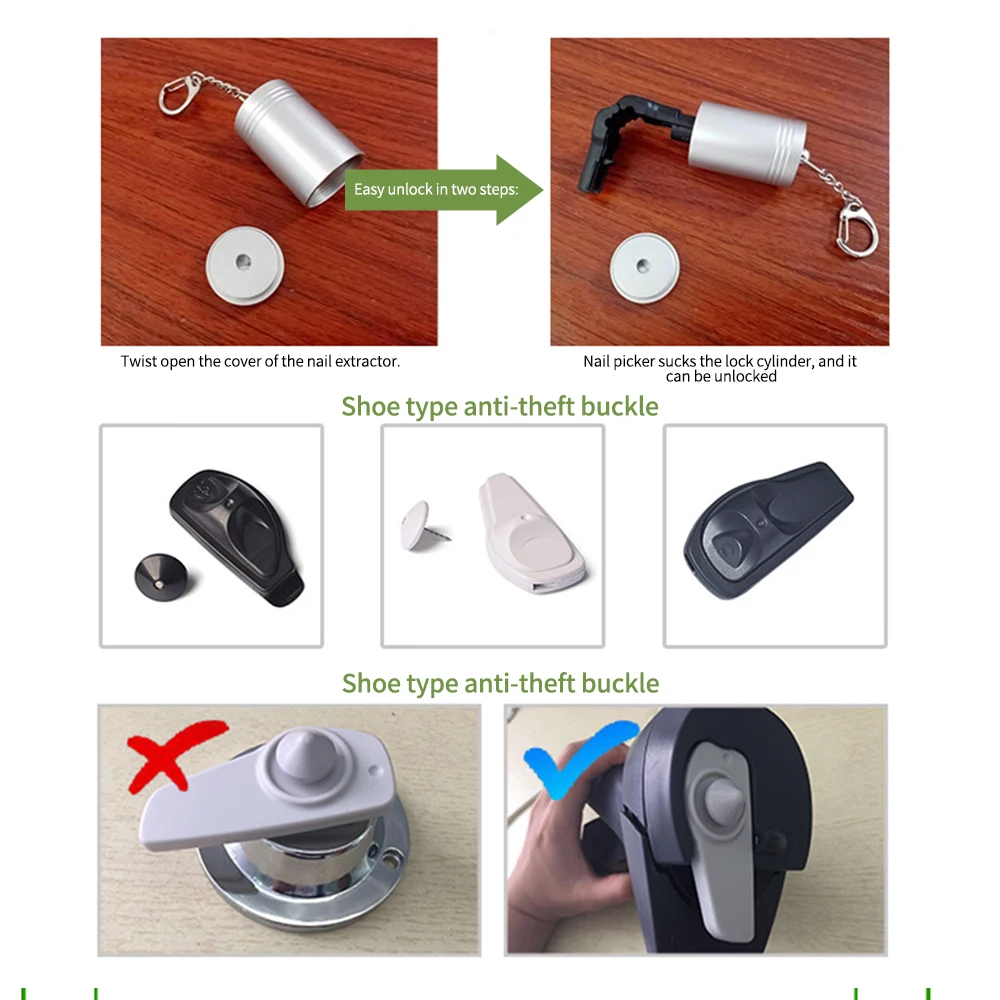 12000GS безопасность EAS Tag Remover супер магнит мини Golf Detacher Крюк Ключ Lockpick