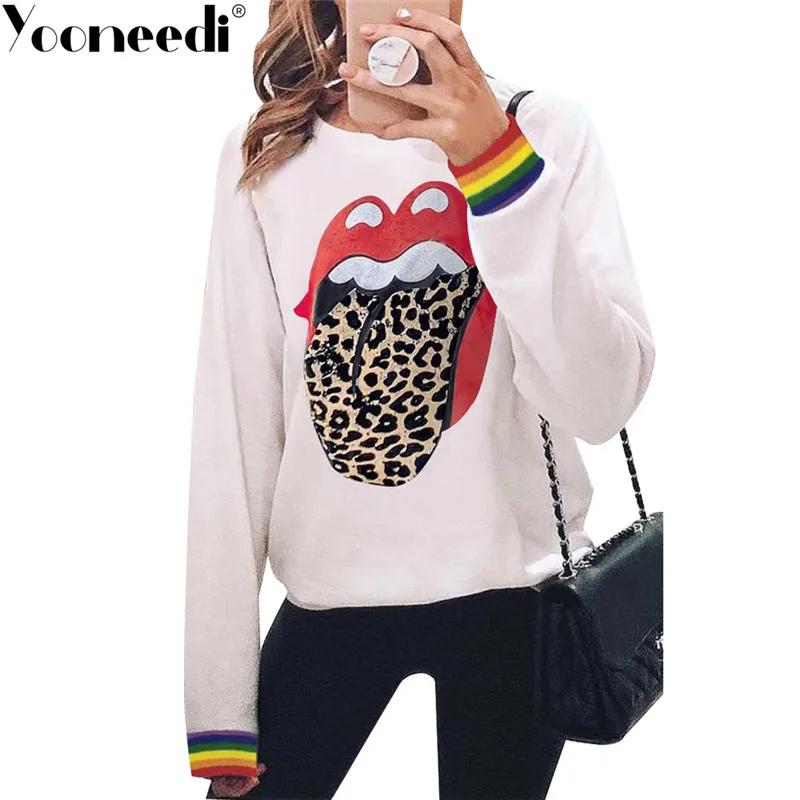 Yooneedi 2019 Новая Модная стильная женская футболка 2 цвета с круглым вырезом и