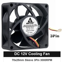 gdstime 7cm 70mm 70x70x25mm 7025s 3pin 12v dc brushless cooling cooler fan with fg features for computer case heatsink