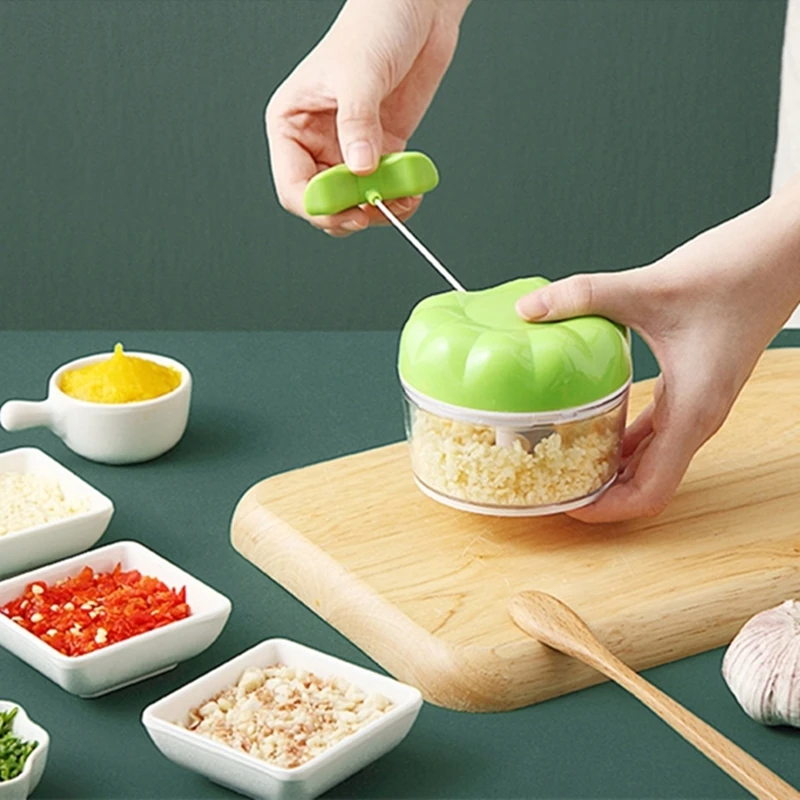 Portable Vegetable and Food Cutter Manual Garlic Puller Fruit Chopper Multi-function Meat Grinder Vegetable Cutter Kitchen Tool