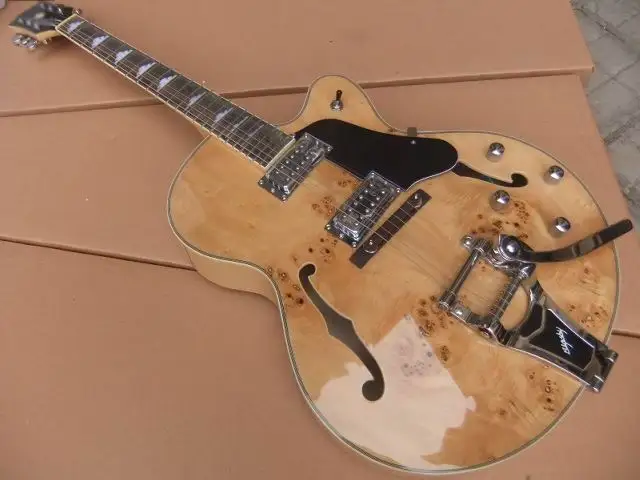 Оптовая продажа Новое поступление электрическая гитара Jazz полупустотелый