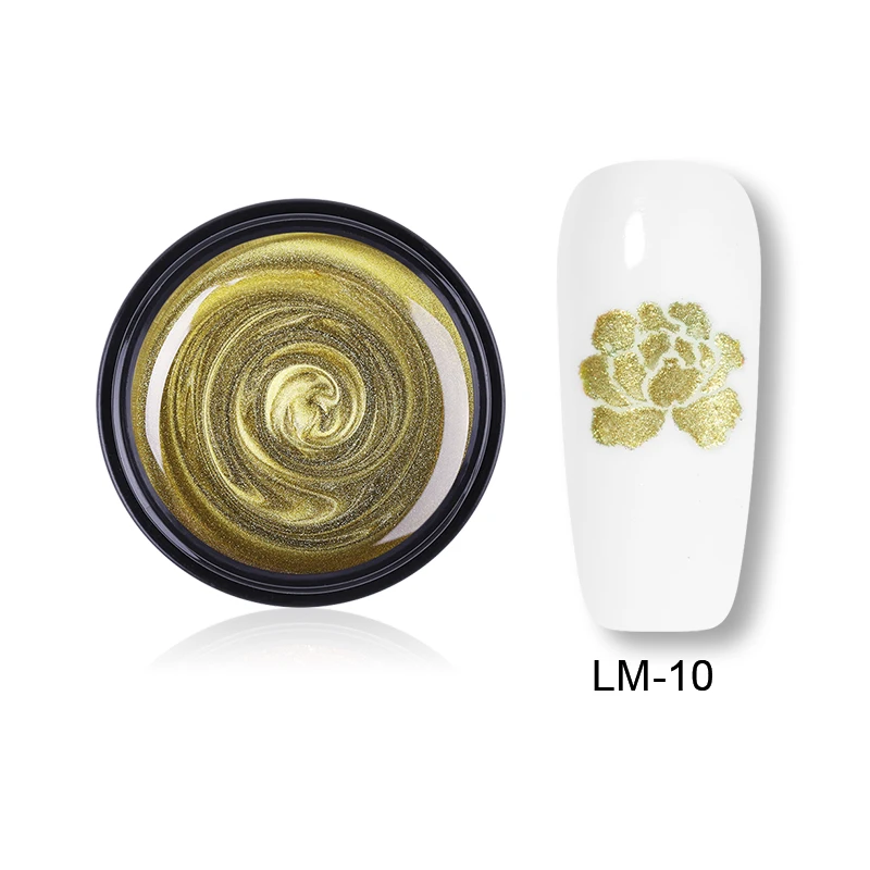 LM-10 LEMOOC, 5 мл, гель для стемпинга для ногтей, 14 цветов, гель для рисования, лак для ногтей, впитывающий УФ-гель для ногтей, цветная пластина для штампов - Цвет: LM-10