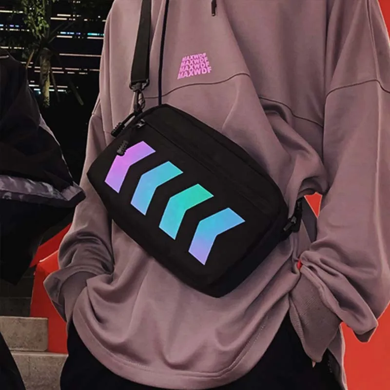 Сумки через плечо для женщин высоковместительные дорожные светоотражающие