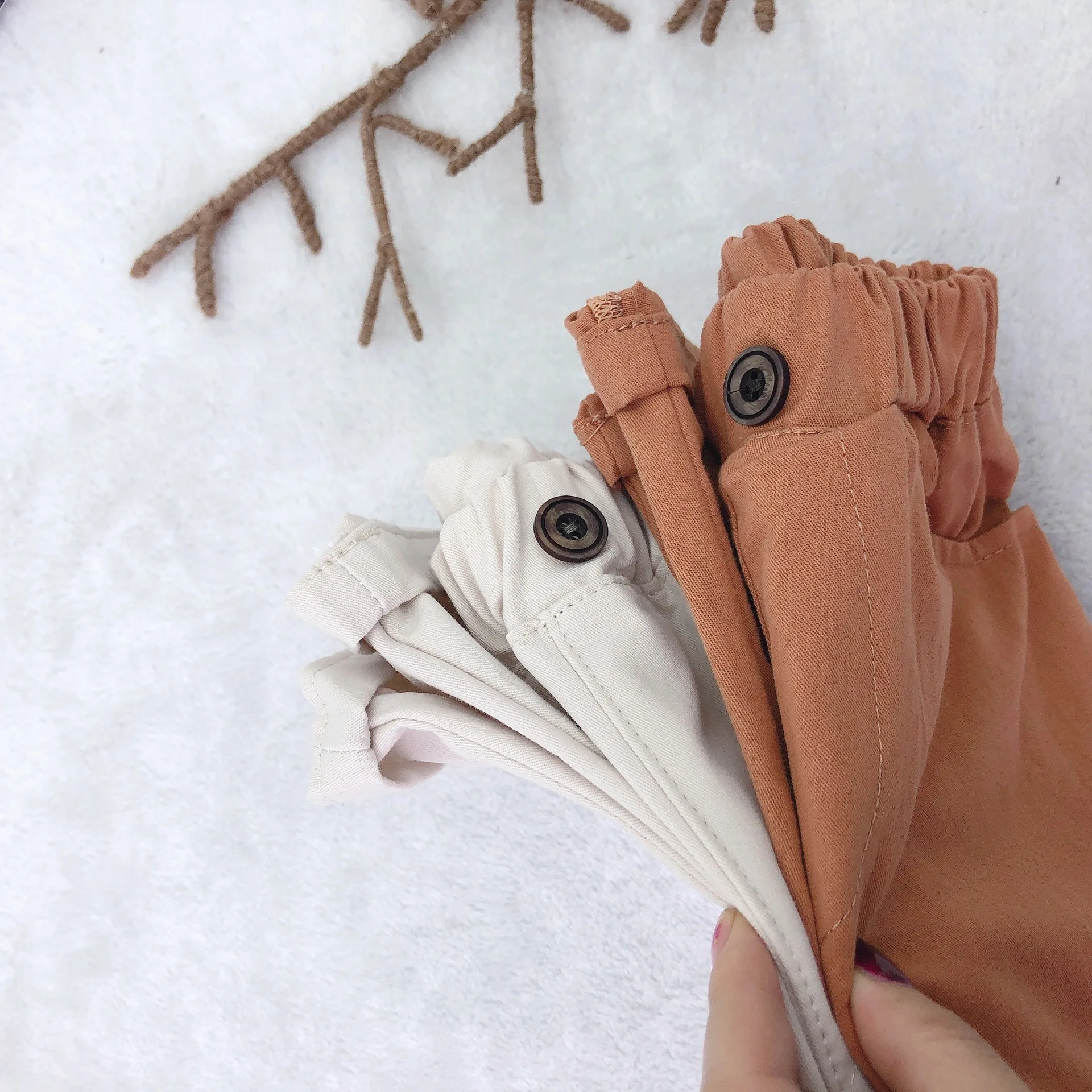 Весна 2022 детские хлопчатобумажные повседневные свободные штаны в Корейском