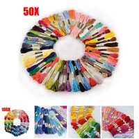 50100pcs cross stitch cotton embroidery thread floss sewing skeins craft hilos para coser sewing thread fil a coudre
