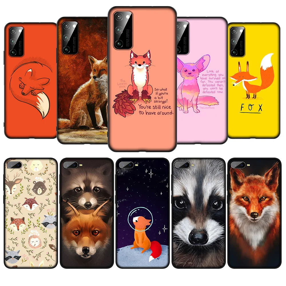Мягкий силиконовый чехол A14 Animal Fox для Xiaomi Mi Poco F2 F3 M2 M3 C3 X2 X3 GT NFC Pro | Мобильные