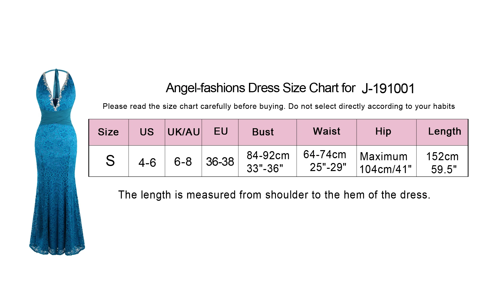 Angel-fashions женское элегантное вечернее платье Русалка с v-образным вырезом, украшенное бисером, плиссированное, кружевное платье макси, светильник, синий J-191001-S