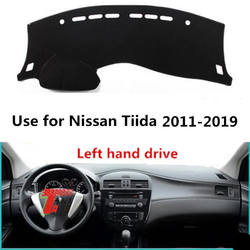 

Коврик Taijs для приборной панели автомобиля с левым рулем, коврик для приборной панели для Nissan Tiida Pulsar C12 2011 2012 2013 2014 2015, противосолнечный Сияющ...