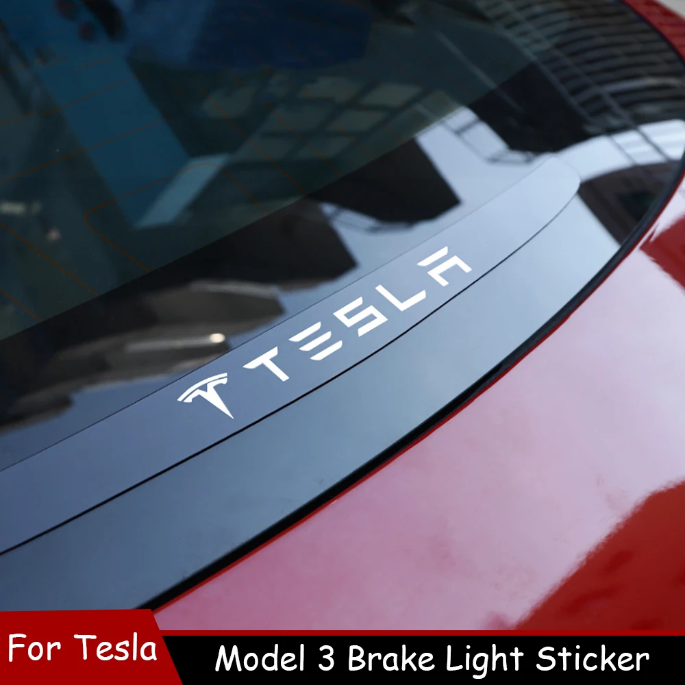 

Стайлинг автомобиля, стоп-сигнал, предупреждающая лампа, наклейка, внешнее акриловое украшение, модифицированные аксессуары для Tesla Model 3 Three
