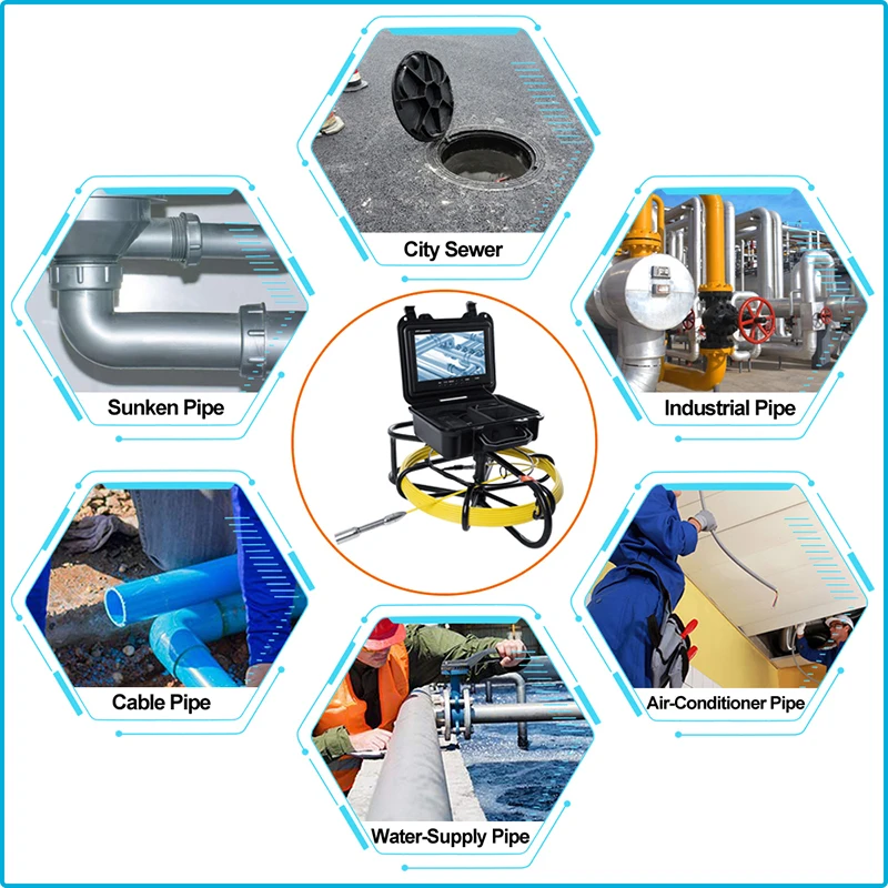 9 &quotTFT ЖК-экран 20 м труба настенный осмотр камера система IP68 Водонепроницаемый 23
