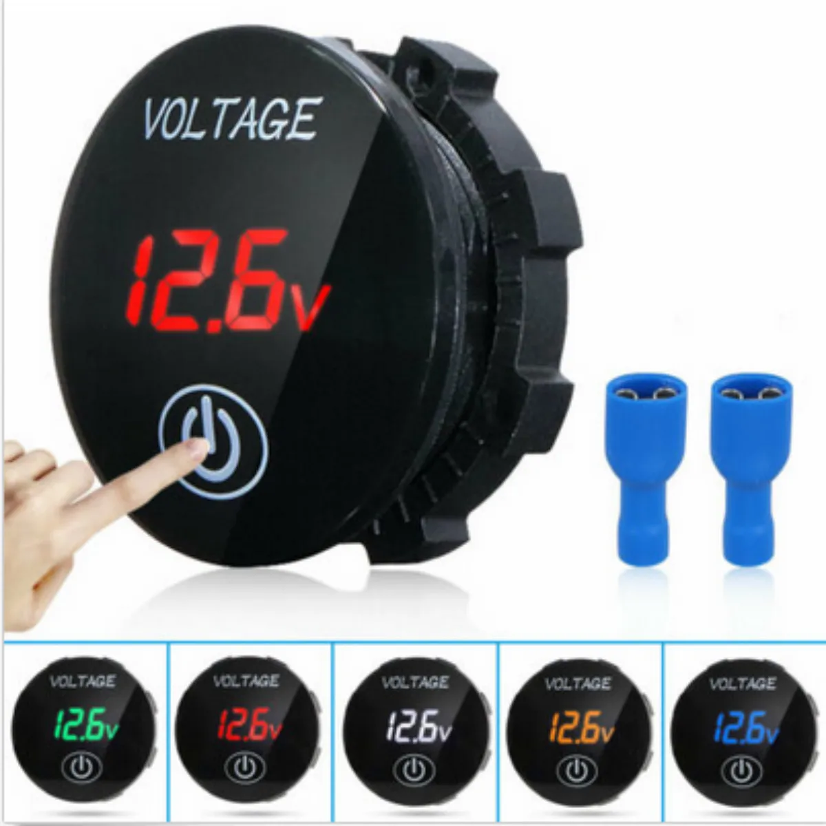 Измеритель напряжения для автомобиля и мотоцикла с сенсорным экраном