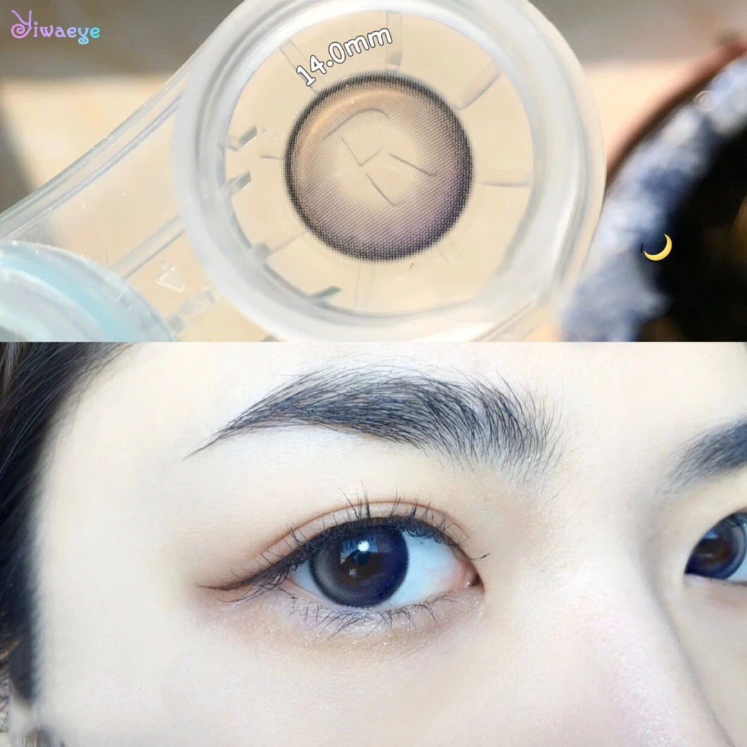 Фиолетовые контактные линзы для глаз по рецепту с миопией Pupilentes натуральные