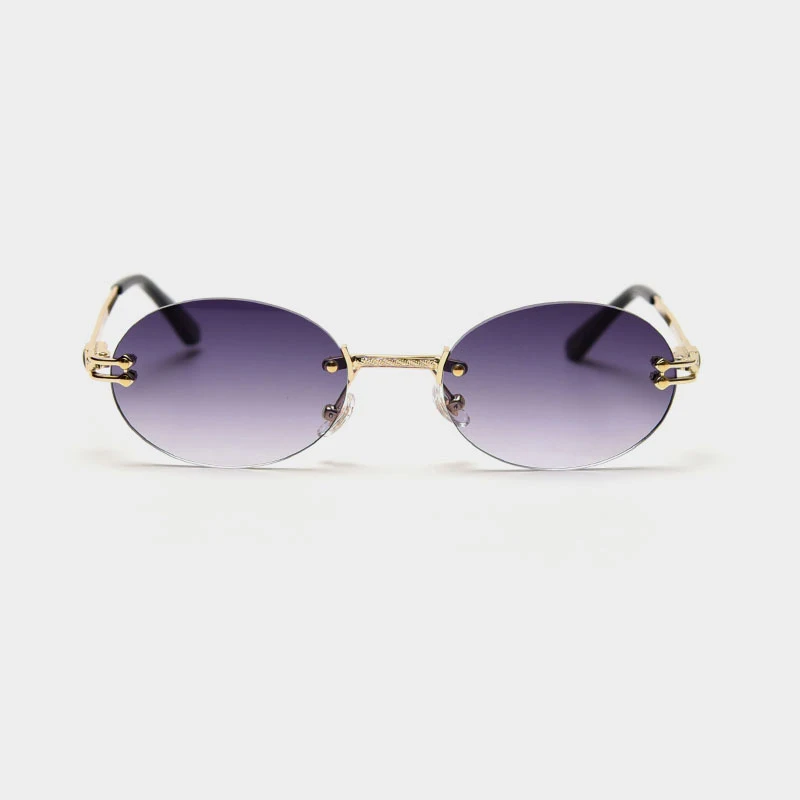 

Steampunk Rimless Sunglasses Women Vintage Round Coloful Sun Glasses Sunshade Glasses Men Small Punk Eyeglasses UV400 Eyewear