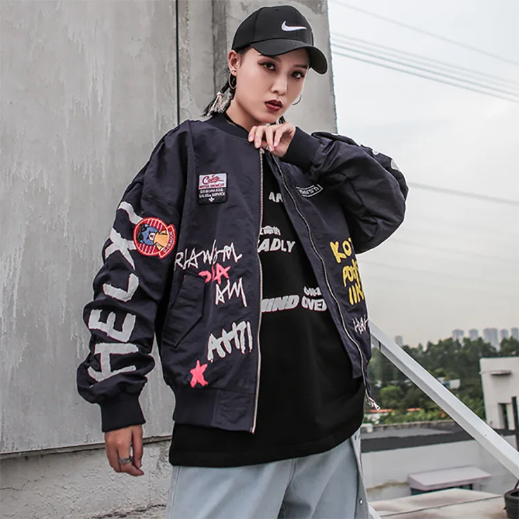 

2020 spring and autumn new loose tide brand jacket women casual street Korean long-sleeved personality motorcycle jacket women