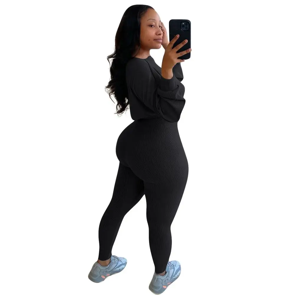 Женские однотонные спортивные костюмы Новое поступление 2020 футболка с длинным