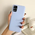 Жидкий силиконовый чехол для Samsung Galaxy A12 A32 A42 A52 A72 A11 A21S A31 A51 A71 A41, мягкий чехол из ТПУ