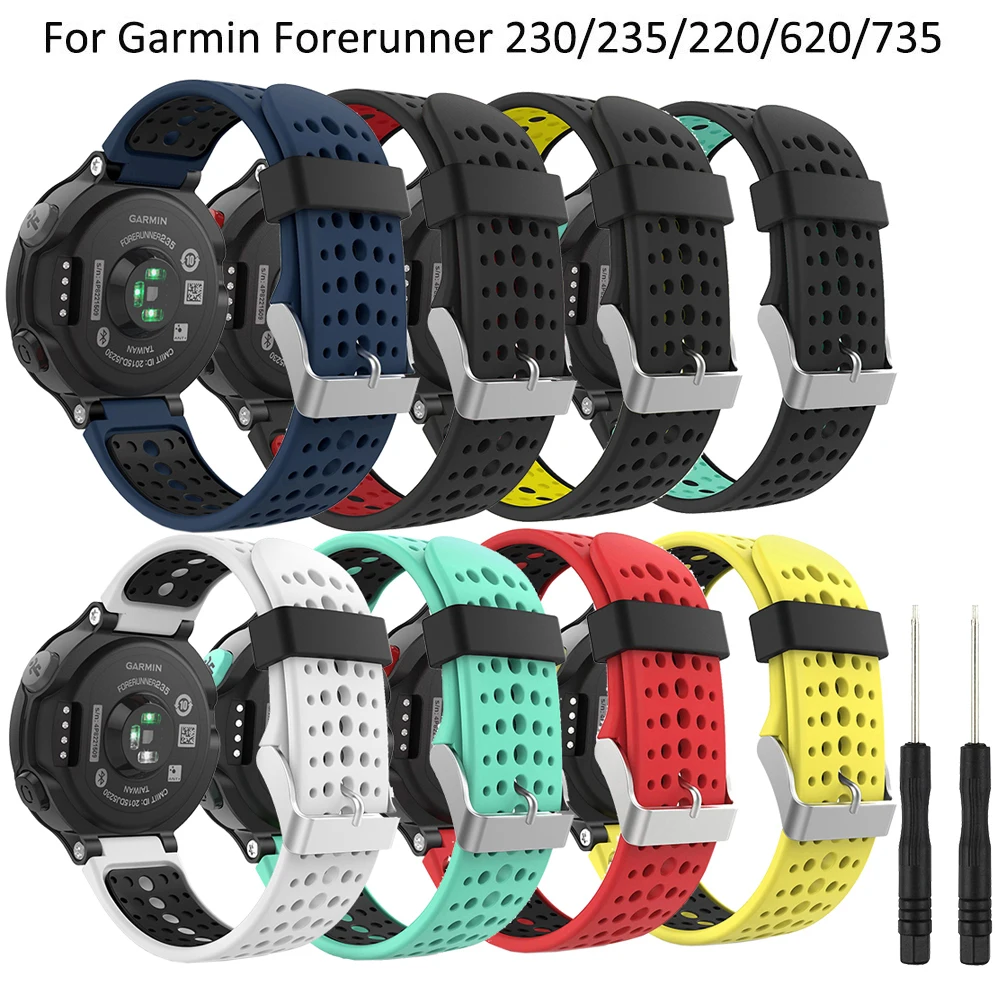 Сменный силиконовый ремешок для часов Garmin Forerunner 230 235 220 620 630 735 Смарт-часы
