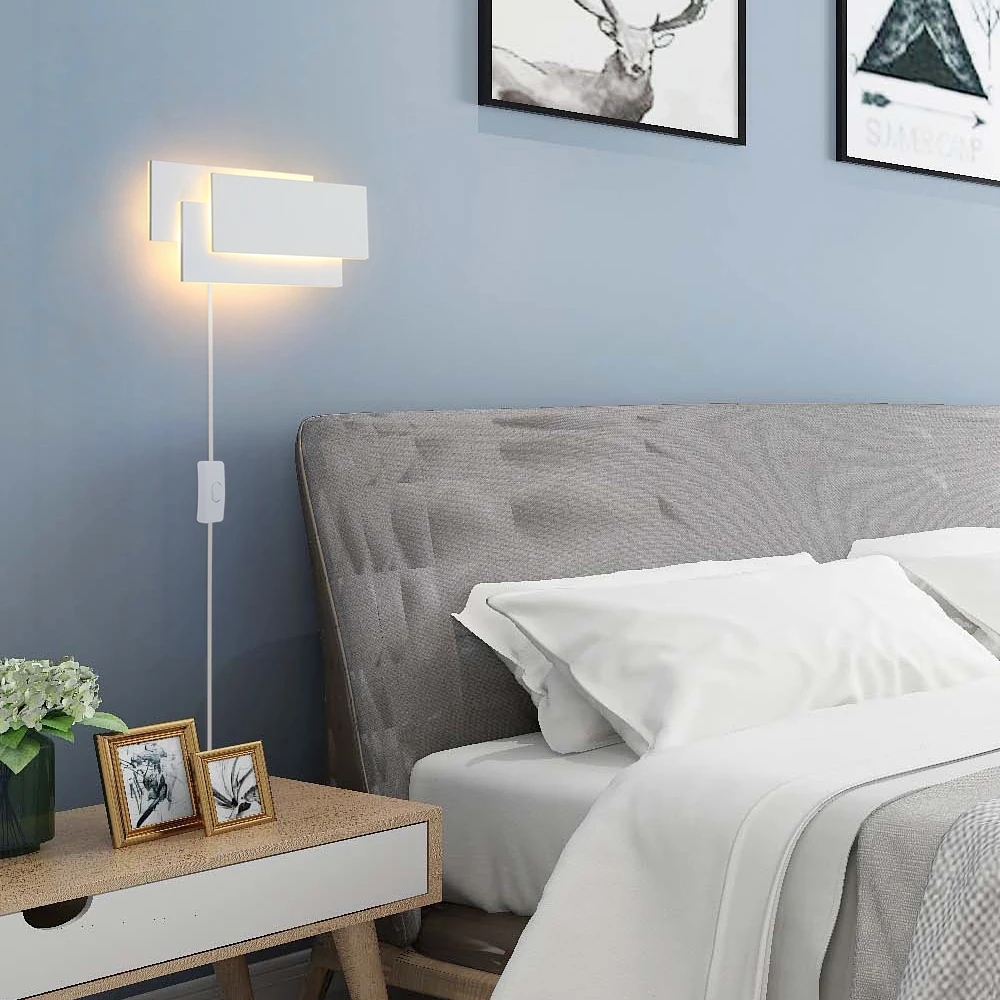 12 Вт настенный светильник для комнатной спальни с выключателем декоративный