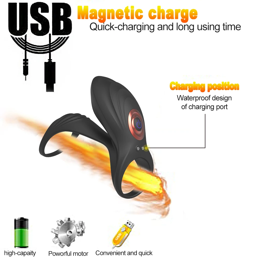 Вибрирующее кольцо с 10 скоростями для отсрочки эякуляции для взрослых секс-игрушек для мужчин вагина клитор силиконовые стимулирующие кольца.