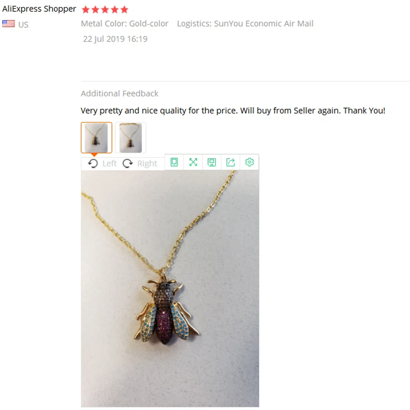 Женское ожерелье с подвеской в виде пчелы|Цепочки| |