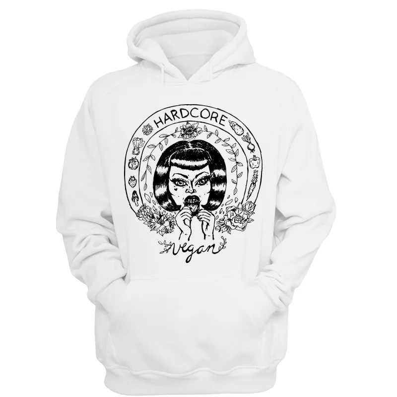 

haedcore vegan Sweatshirts Hoodies women For female Brand Clothing Sportswear female top kpop V4376