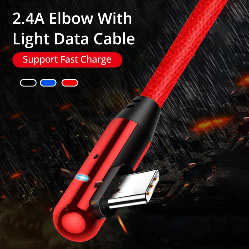 Кабель зарядный anmon Micro USB Type-C со светодиодной подсветкой кабель для быстрой