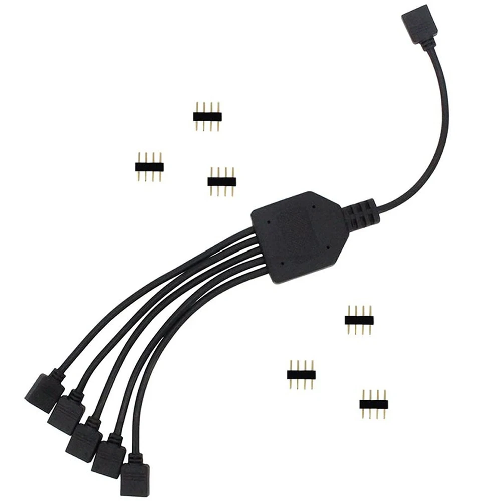 12V 4 PIN RGB Splitter Cable LED Strip Connector 4pin Male Female Extension for Computer Fan Motherboard | Обустройство дома