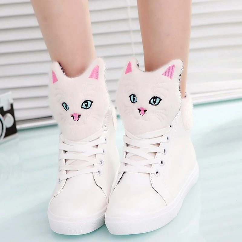 

Spring autumn Korean casual shoes, thick-soled high-top shoes, invisible increase in women's shoes, student sports women's shoes