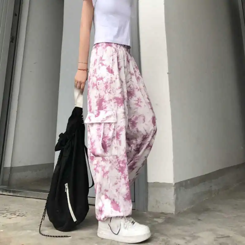 Женские прямые брюки 2021 летние темные рабочие в гонконгском стиле Харадзюку с