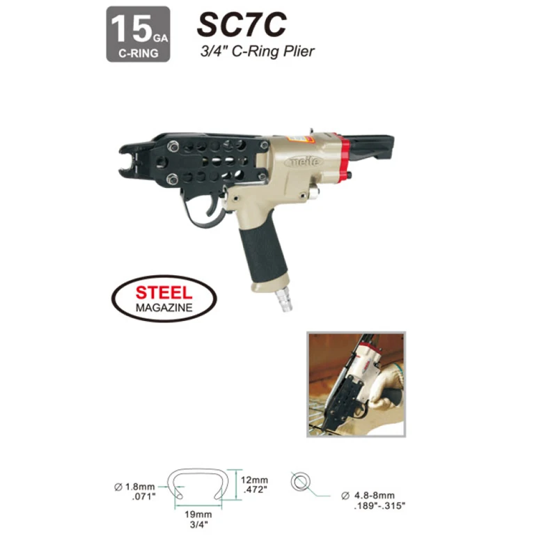 MEITE SC7C пневматический гвоздильщик c-кольцо плоскогубцы инструменты 15GA пневматические инструменты плоскогубцы проволочная клетка зажимы пистолет Jun.14 инструмент обновления
