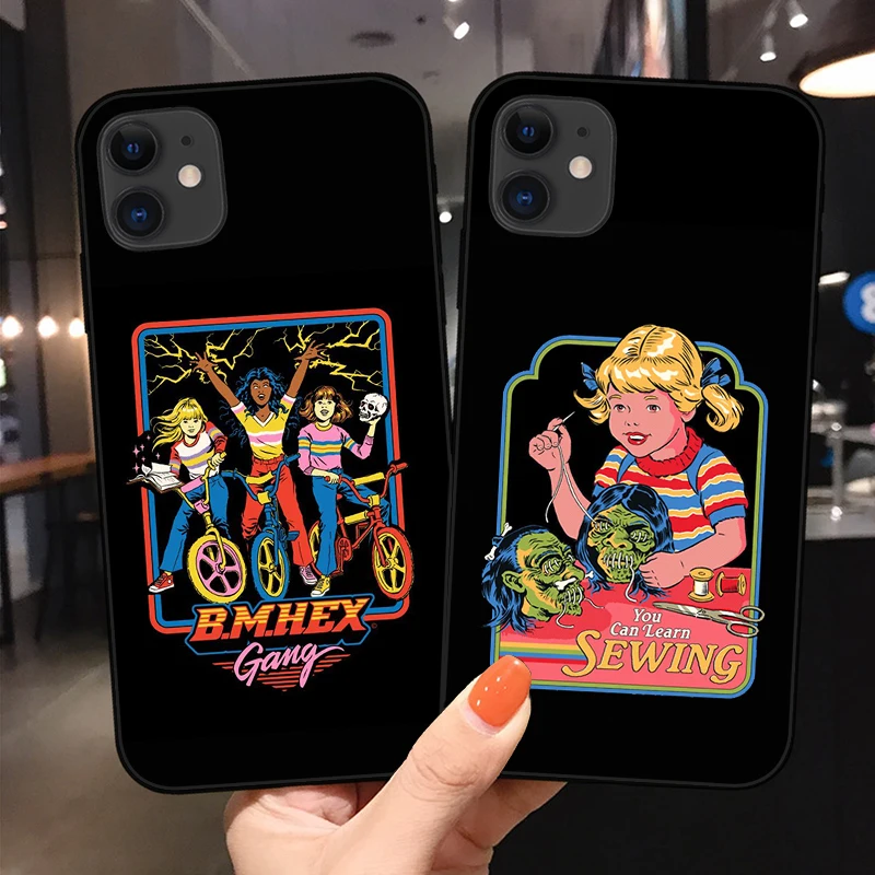 

Funny Halloween Satan Lets Sacrifice Phone Cover For iPhone11 12 Pro Max X XR XSMax 6 6S 7 8 Plus 12Mini SE2 Soft biack TPU Case