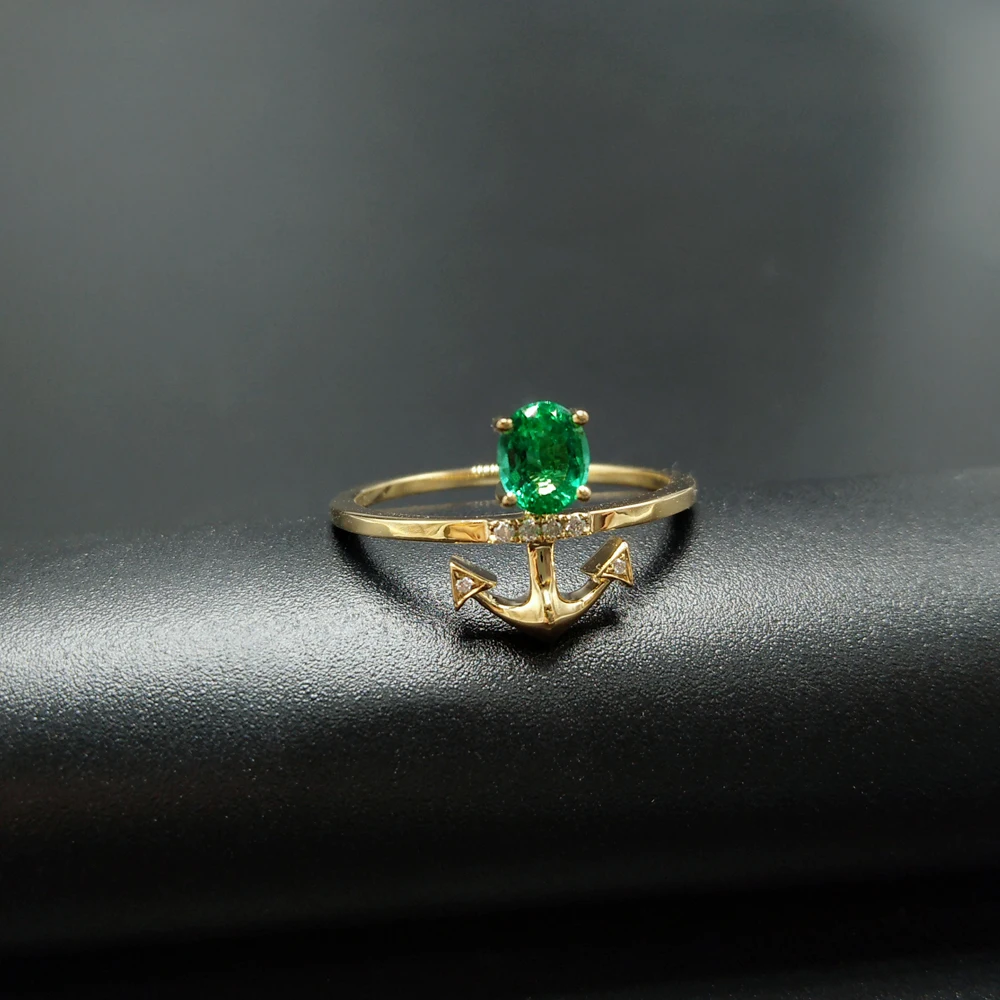 Кольцо обручальное с натуральным Изумрудом и настоящим Рубином для женщин |